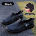 Simple Style Outdoor Work Commute Fishing Kitchen Non-Slip Waterproof Men's Flat-Soled High-Quality  Boots Rain Boots. 
