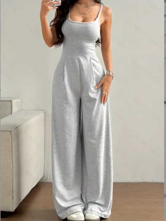 Women's%20Casual%20Halter%20Jumpsuit%20Spring%20and%20Summer%20Daily%20Solid%20Slim-Fit%20Backless%20Sleeveless%20Jumpsuit%20Lady's%20Floor-Length%20Trousers%20-%20Image%202