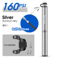 WEST BIKING Portable Bicycle Pump 160PSI Mini Aluminum Alloy Bike Pump Schrader/Presta Valve Inflator MTB Road Bike Accessories. 