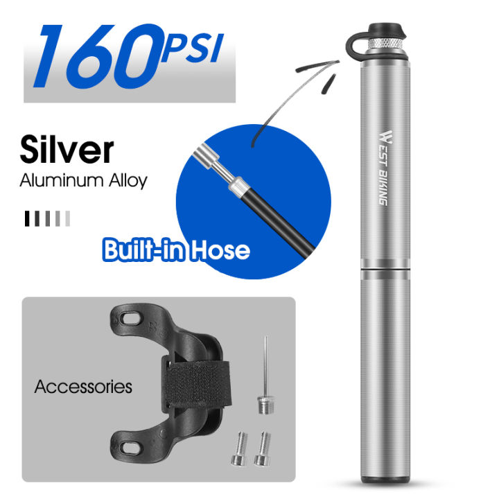 WEST%20BIKING%20Portable%20Bicycle%20Pump%20160PSI%20Mini%20Aluminum%20Alloy%20Bike%20Pump%20Schrader/Presta%20Valve%20Inflator%20MTB%20Road%20Bike%20Accessories%20-%20Image%207