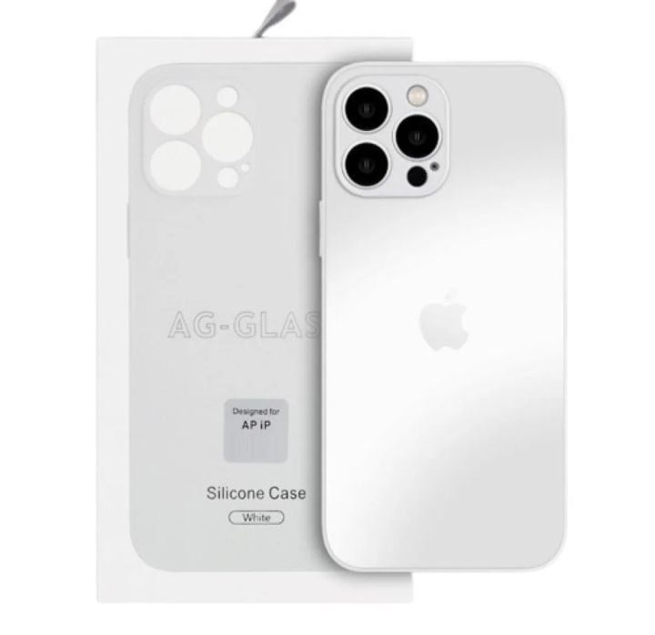 Ag Frosted matte glass back cover with lens protector for iphone 12 pro