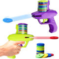 Kids Outdoor Game Foam Disc  Toy Flying Disc Shooting Launcher  Double Parent-child Interactive Children Toy. 