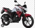 Yamaha Fz-S V2 fuel Injection white Bike Red Sticker Full Sticker Kit. 