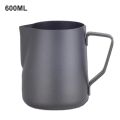 350ml/600ml Black Non-stick Coating Coffee Mug Cup Jug Stainless Steel Espresso Milk Cup Mug Craft Latte Cream Froth Jug Maker. 