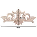 Wood Appliques And Onlays Natural Furniture Wall Door Woodcarving Decorative Long Flower Wooden Figurines Frame.