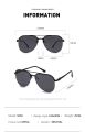 New Fashion Metal Half Frame Women's Outdoor Sunglasses Classic Double Beam Glasses.