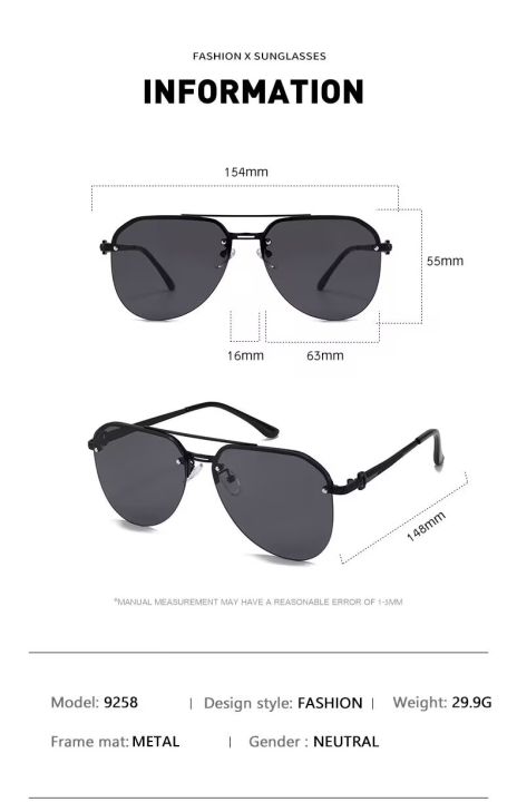 New%20Fashion%20Metal%20Half%20Frame%20Women's%20Outdoor%20Sunglasses%20Classic%20Double%20Beam%20Glasses%20-%20Image%206