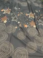 Chocolate print bed sheet white with 2 pillow cases. 