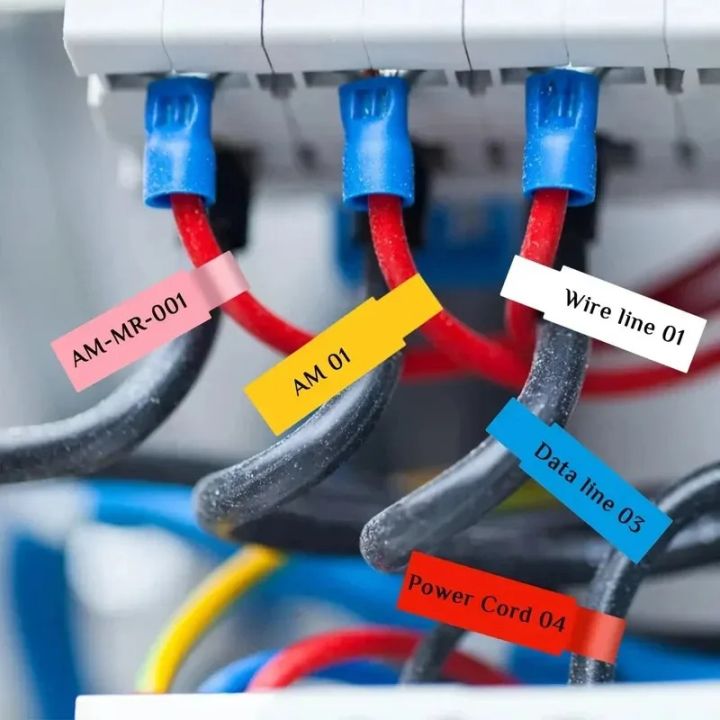 Wire Rope For Labeling In Store 240pcs Self-Adhesive Cable Labels Colorful Waterproof Wire Marking Ties ...