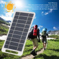 Small Solar Panel Monocrystalline Silicon High Efficiency 5V 5W USB Solar Panel Handle Design for Camping for Outdoor.