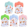 Cartoon Printed Baby Teether Mittens Chewing Gloves for Children & Babies Teethers Anti Eating Hand Teething Toys Baby Stuff. 