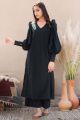 2pcs cotton lawn black Long shirt with plazo for girls (customized). 