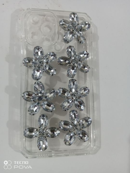 iphone%2012%20pro%20back%20phone%20cover%20with%20silver%20rhinestones%20-%20Image%204