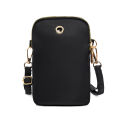 Multi-purpose waterproof wear-resistant large capacity crossbody bag women's multi-layer zipper neck shoulder mobile phone bag. 