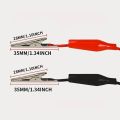 2pcs Banana Plug To Alligator Clip Wire Power Test Lead Red And Black Length Crocodile Clamp Small Battery Copper 1 Meter. 