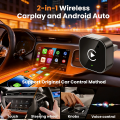 2026 Wireless CarPlay Adapter for iPhone & Android Auto Mini Wired to Wireless Car Play Adapter Plug & Play Compatible for.