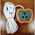Apple Style 4 Sockets Copper Plated Multipurpose Extension With 6Meter High Quality White Wire. 