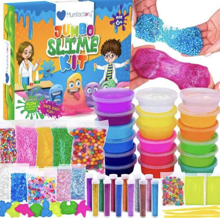 Mumfactory%20Slime%2012%20pcs%20/%20Glitter%206%20bottle%20/%20Water%20Baloons%20/%20Orbeez%20balls%20/%201%20clay%20mitti%20pics%20/%2010%20icream%20sticks%20china%20matti%20Jumbo%20Slime%20Kit%20Toys%20in%20Rs%20299%20Box%20Not%20Included%20-%20Image%203