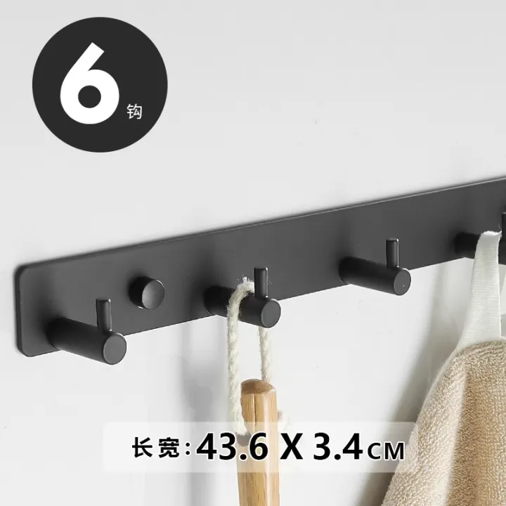 Black%20Robe%20Hook%20for%20Bathroom%20Kitchen%20Home%20Wall%20Mounted%20Creative%20Door%20Coat%20Clothes%20Towel%20Key%20Holder%20Hanger%20Storage%204%205%206%207%20Hooks%20-%20Image%207
