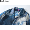 Dark Icon Tie Dyeing Bandana Button Down Shirt Men Paisley Vintage Men's Shirts Hoiday Beach Hawaiian Shirts 2023 Summer Man Clo. 