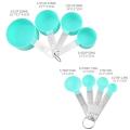 4/8PCS/Set Plastic Measuring Cup Measuring Spoon Stainless Steel Handle With Graduated Measuring Baking Tools Outdoor Tableware.