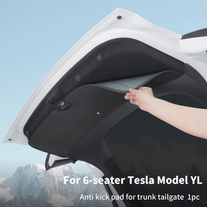 For 6-Seater Tesla Model YL Trunk Tailgate Anti Kick Pad, Model Y L Rear Tailgate Door Protection Pad, Interior Protection Pad,
