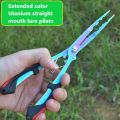 Multifunctional Fishing Pliers Ergonomics Anti-slip Lure Pliers Straight Nose Color Titanium Tied Hooks Angling Equipment. 