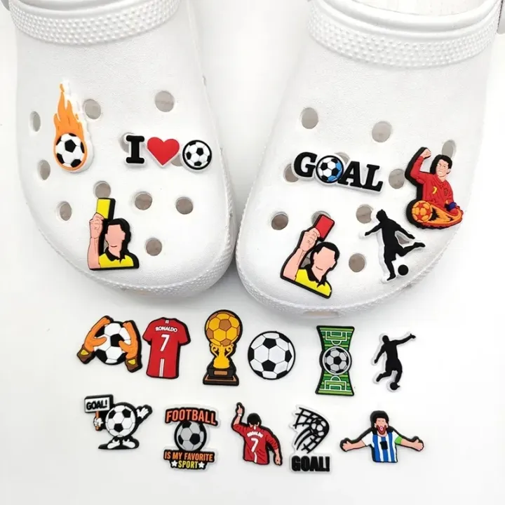 18PCS%20Soccer%20Sports%20Theme%20Hole%20Shoes%20Charms%20Packs%20Decoration%20Set%20Boys%20Men%20Football%20Style%20Buckle%20Slipper%20Sandals%20Shoe%20Accessories%20-%20Image%202