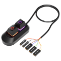 2M RGB LED Lights Computer Desktop Switch PC Motherboard External Start Power On/Off And Reset Button Extension Cable Key Switch. 