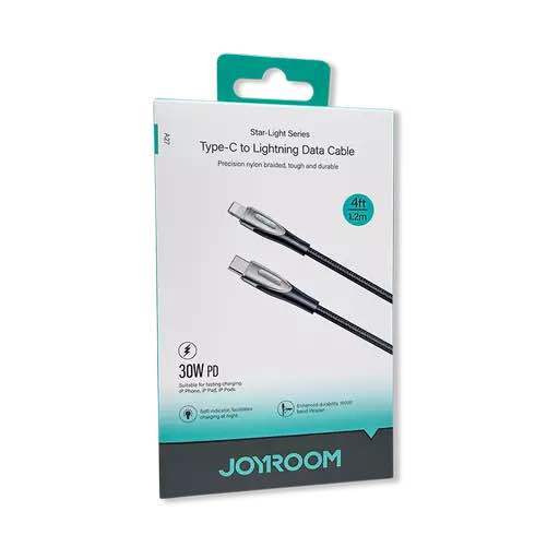 Joyroom SA27-CL3 Star-Light Series 30W Fast Charging Data Cable (Type-C to Lightning) 1.2m-Black