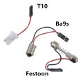 2PCS Car Auto BA9S/Festoon/T10 W5w Led Bulb Light Wire Harness Adapter BA9S/Festoon/T10 Socket Holder For Dome Reading Lights. 