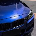 Gentian Blue Metallic Car Sticker Car Wrapping Film PET Sticker Bubble Free Auto Decals Car Accessories Exterior Decoration.