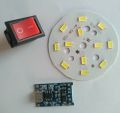 DC 4 Volt 5 Watt LED Lamp Combo Package (4V 5W Led Lamp Plate, TP4056 Charging Module, On/Off Switch). 