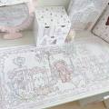 Cute Girlish Heart Strawberry Tea Party Animal PU Leather Mouse Pad Large Waterproof Desktop Keyboard Desk Pad Gaming Mousepad.