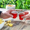 50PCS 18OZ 2OZ 16 OZ Plastic Party Cups in Red for Drinks, Soda, Punch, Barbecue, Cola or Water Disposable.
