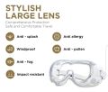 Eyes Protection Goggles with Seller warranty Transparent Fully Enclosed Anti-Impact Safety Glasses Anti-Fog Sand-Proof Water-Proof Goggles With Adjustable Headband. 