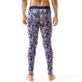 Men's long underwear slim fit close fitting autumn pants low waist fashionable and sports style thin warm pants.