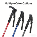1pcs Folding Trekking Pole 4-Section Portable Telescopic Walking Stick Lightweight for Hiking Camping Climbing Outdoor Travel. 
