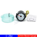 -1~2BAR Turbo Boost Gauge BAR 2" 52mm Car Gauge Blue LED Light Pointer Turbo Boost Meter with Sensor for Gasoline Car 12V. 