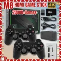 M8 Game Console Built-in 20000 + Games 64GB Two-person Wireless Controller 2.4G Stick 4K HD PS1 GBA Video Retro game Children's. 