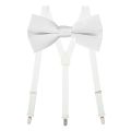 Adjustable Suspenders With Matching Bow Tie For Men/Women. 