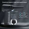 Protable Air Duster for Computer Cleaning 53000RPM Cordless Compressed Air Blower with LED Light for PC computers Keyboard Clean. 