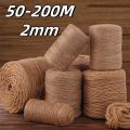 50-200M/roll Color Jute Twine Braided Burlap Strings Hemp Cords for DIY Wedding Party Home Decoration Wrapping Handmade Supplies. 