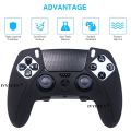 IVYUEEN Soft Rubber Silicone Case for PlayStation 5 PS5 DualSense Edge Controller Protector Skin Thumb Grip Caps Accessories. 