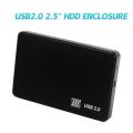 USB 2.0 HDD External Hard Drive Case 2.5 Inch Plastic SATA Enclosure SSD High Speed Transmission Support Window Mac Android.