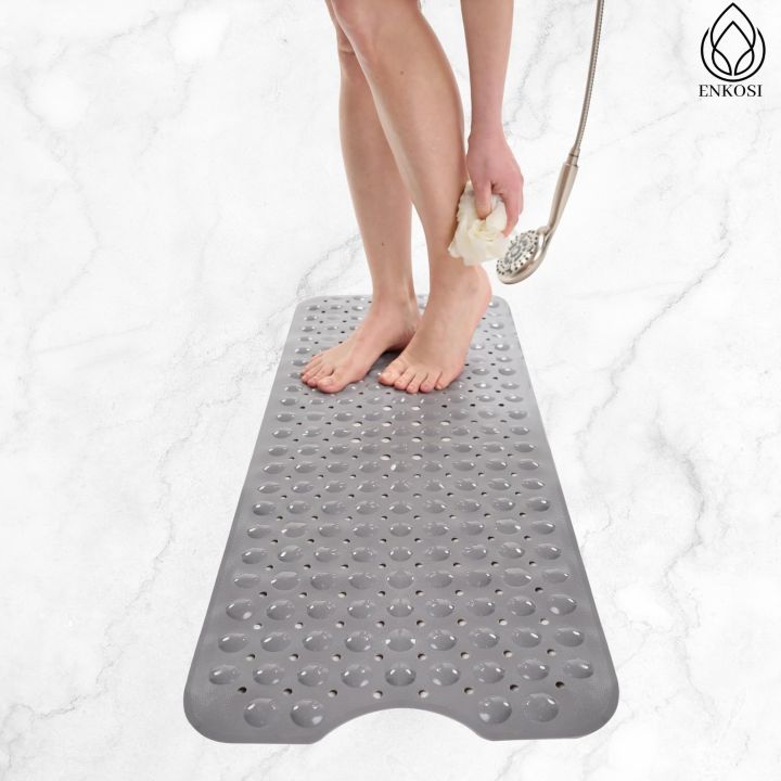 Bath%20Tub%20and%20Shower%20Mats%20Non%20Slip%20Bath%20Mat,%20Non%20Slip%2040%20x%2016%20Inch%20Extra%20Large%20Bathtub%20Mat,%20Machine%20Washable%20Bathmat%20with%20Drain%20-%20Image%202