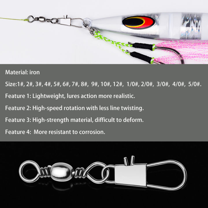 50-100Pcs%20Swivels%20Fishing%20Connector%20Pin%20Bearing%20Rolling%20Swivel%20Snap%20Fastlock%20Clips%20Fishhook%20Fishing%20Tackle%20Accessories%20-%20Image%204