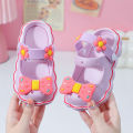 Summer 3-8year Kids Mules & Clogs Children Sandals Girls Garden Shoes Flowers Slippers Solid Soft Sole Beach Princess Sandalias. 
