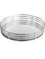 American Atelier Circle Glass Tray-Silver Vanity Tray. 