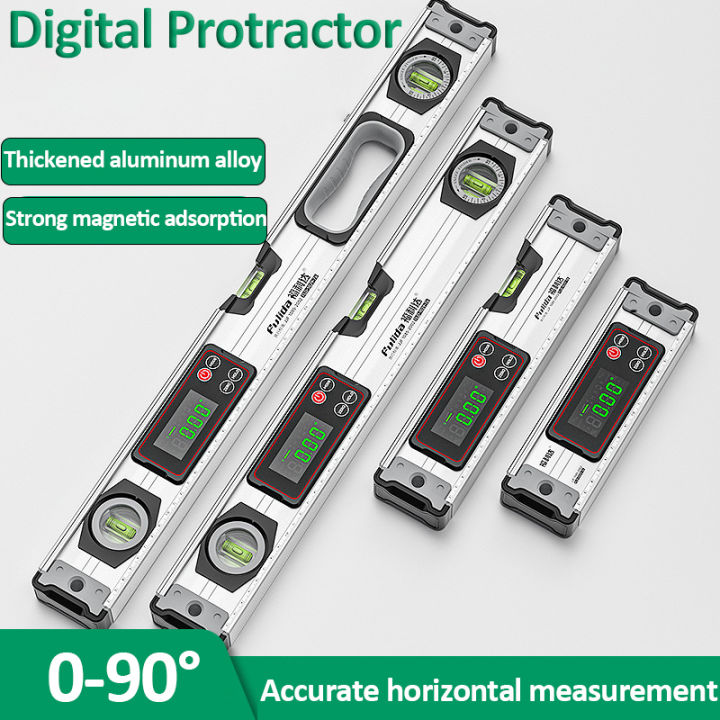 Electronic Level Ruler Digital Protractor Angle Finder Inclinometer Magnets Level Angle Slope ...